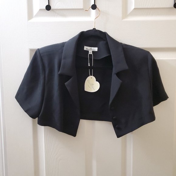 Mirror Palais Collared crop top - Picture 1 of 2